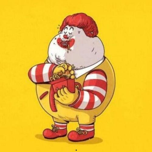 吃瓜胖子动漫头像,萌态可掬，笑料百出